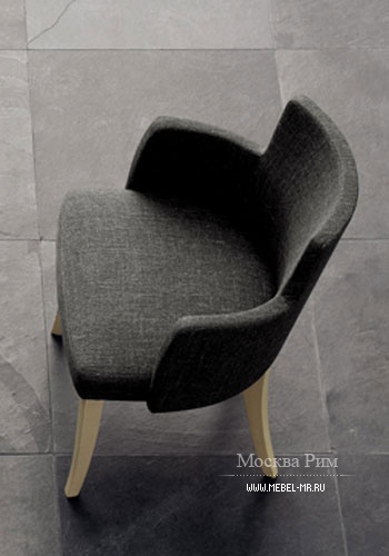 Chair with their legs in beech and upholstery of textile fabric or leather is turne, Accademia