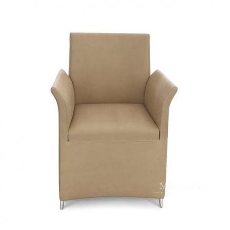 A chair made of steel, a filler of polyurethane foam and upholstered in genuine or faux leather Dhalia, Alivar