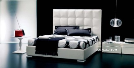 Bed upholstered in leather or textile Gemma, Bontempi Casa