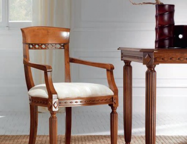 Chair with armrests, Sangiorigo (chair with textile upholstery)