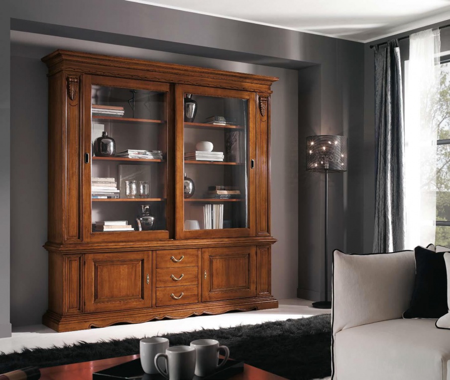 Showcase with sliding shutters, Sangiorigo