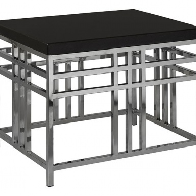 The Black Geometric Table Lamp Table