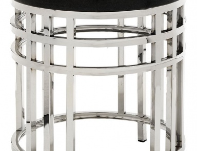 Coffee table, Black Geometric Round Occasional Table - Andrew Martin