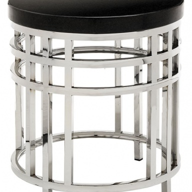 Table Black Geometric Round Occasional Table