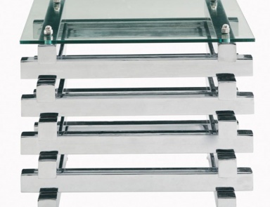 Coffee table, Chrome Log Side Table - Andrew Martin