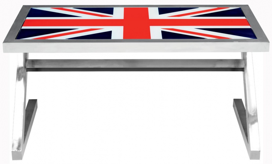 The table top is rectangular in shape, Cunningham Union Jack Desk - Andrew Martin