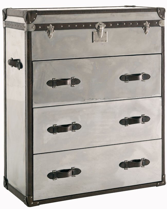 Dresser with drawers, Steel Brown Chest Of Drawers - Andrew Martin