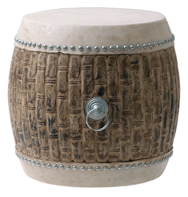 Table with round top, Thai Buff Drum - Andrew Martin