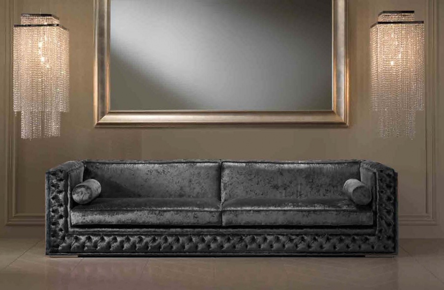 Rectangular Velvet sofa, DV Home