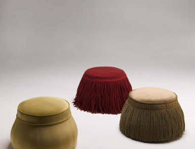 Poof on a frame of natural wood, Fratelli Boffi