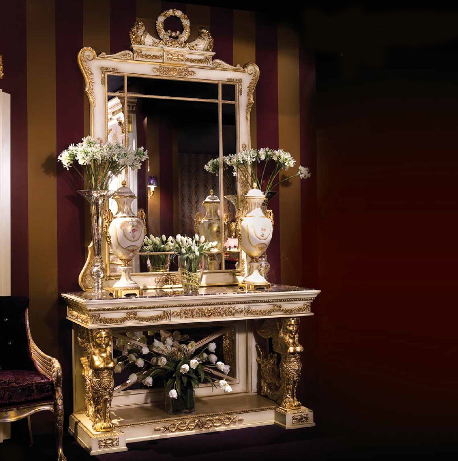 Console with marble top, Ezio Bellotti