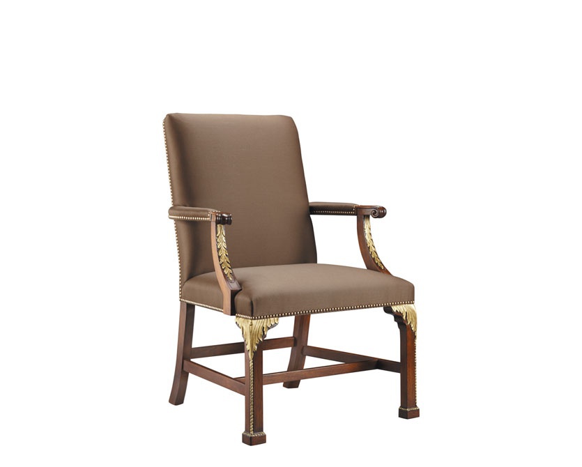 Chair Square Back Arm Chair, Baker