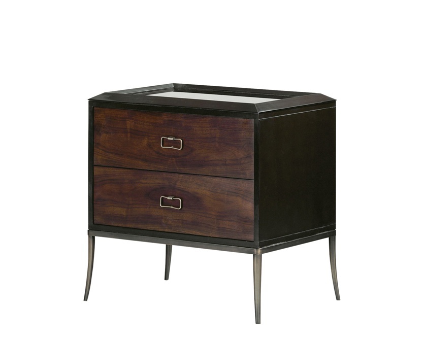 Bedside Table Chest Papillion, Baker