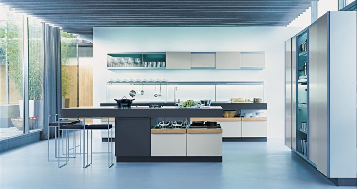 Kitchen with a hob of glass-ceramics, Poggenpohl - Luxury furniture MR