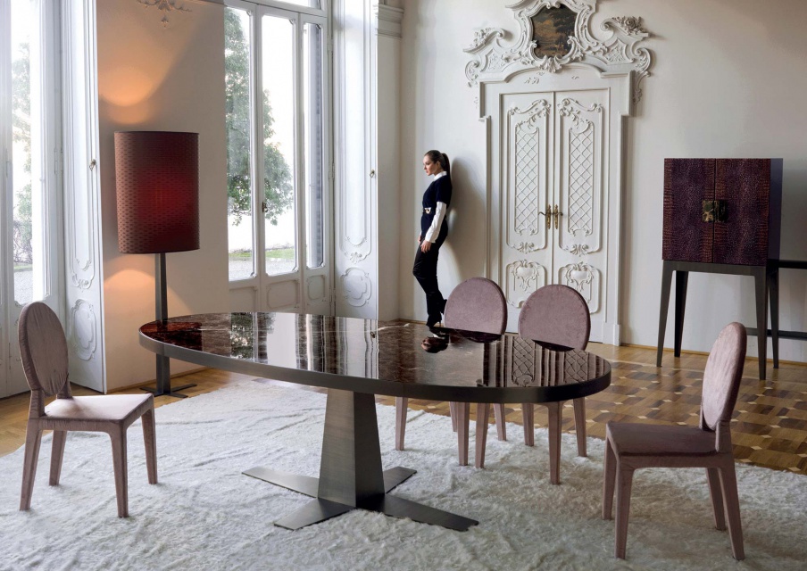 Dining table oval Rim, Longhi