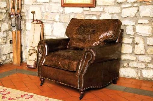 Armchair upholstered in leather, Maggi Massimo