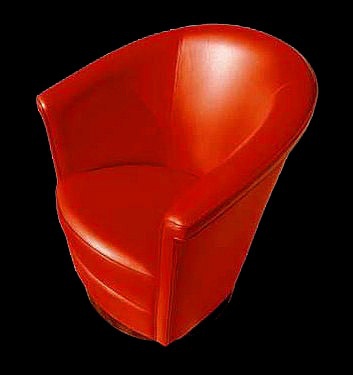 Armchair upholstered in leather Atlantica/GR, Mascheroni