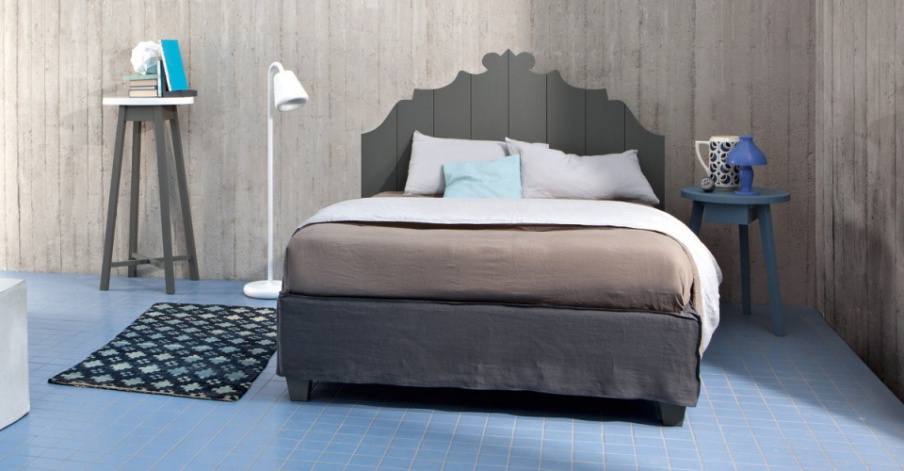 Bed Gray 80E Q EK G, Gervasoni