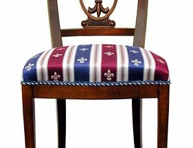 Chair made of solid wood upholstered in fabric Olimpo, Megaros