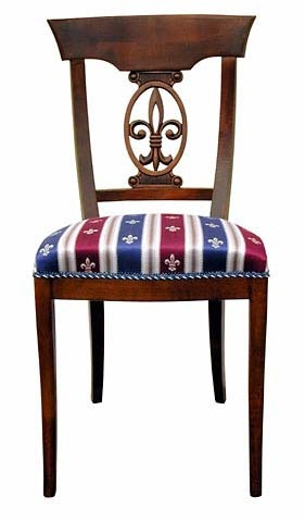 Chair made of solid wood upholstered in fabric Olimpo, Megaros