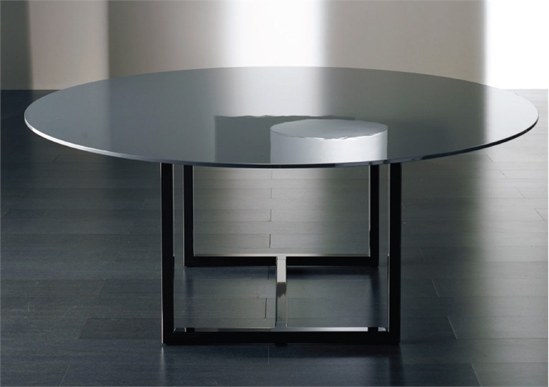 Dining table with glass top Irons, Meridiani