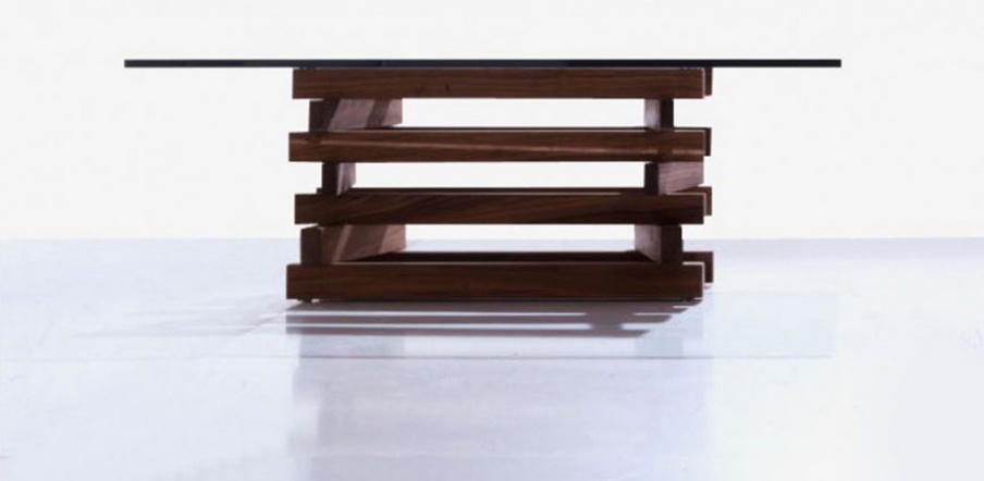 Coffee table with top glass Falo, Riva 1920