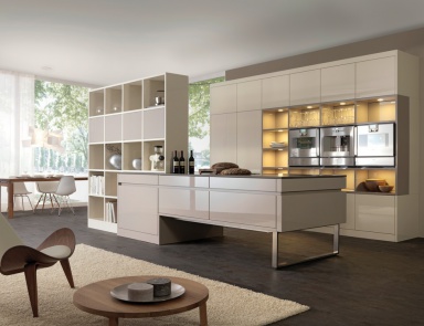 Kitchen (Suite kitchen) with built-in illumination, Leicht Kuechen AG 