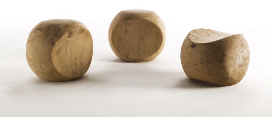 Stool made of solid cedar Amedea, Riva 1920