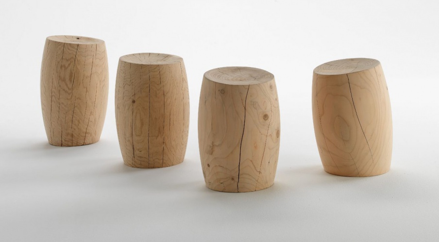 Stool made of natural wood Fiji, Riva 1920