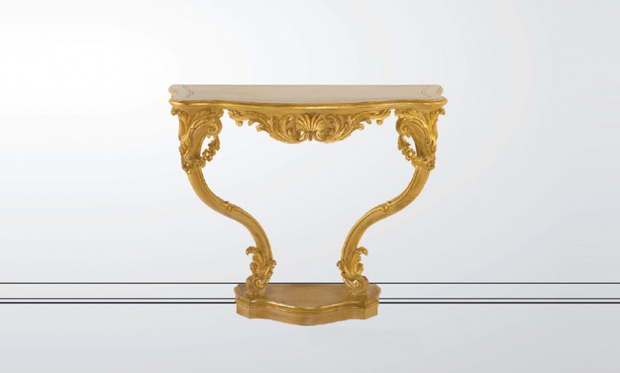 The console is made of solid wood, Chelini