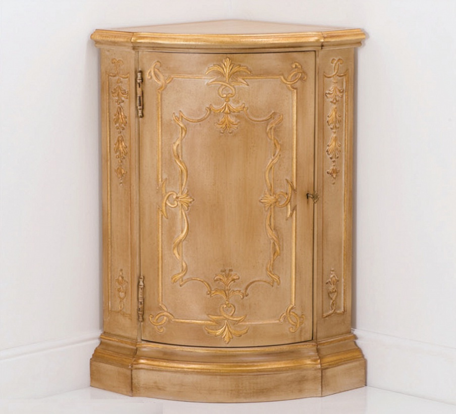 Corner table made of solid wood, Chelini