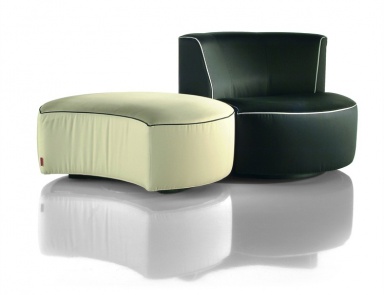 Poof on a frame of solid wood Sedutalonga, Mussi