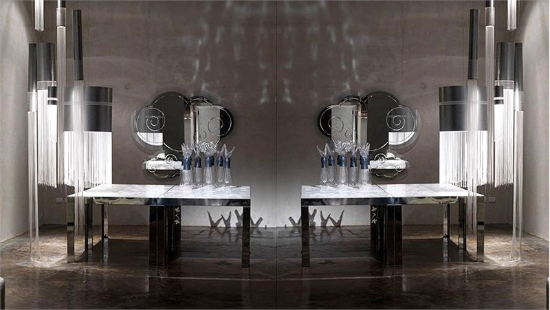 Dining table on a steel frame Lul Mussi