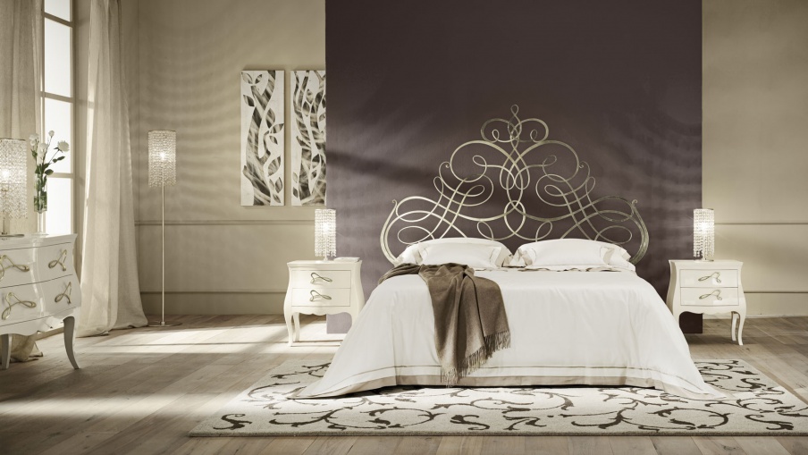 Double bed with high headboard Rasa, Cantori