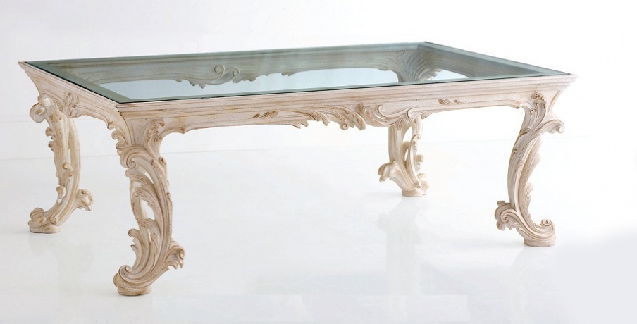Coffee table with glass top, Chelini