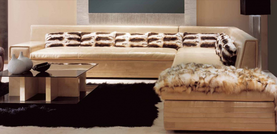 A sectional sofa on a frame of beech Palace, Ulivi