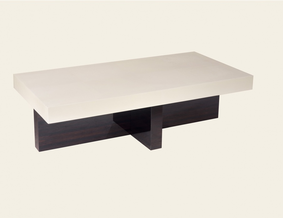 Coffee table with veneer ebony Gallery, Ulivi