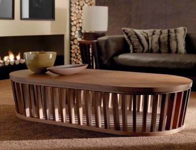 Coffee table with oval countertop Theo, Ulivi