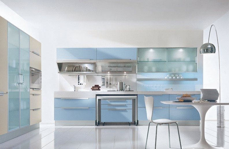 Set for the kitchen with built-in illumination, Dream, Pedini