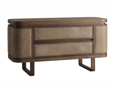Chest of drawers in leather finishing World luxury, Ulivi