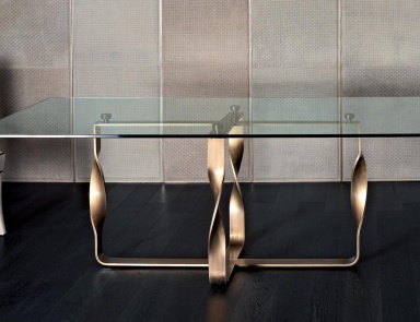 Dining table with top glass Nokido, Rugiano