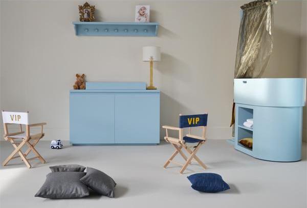A chest of drawers with hinged doors, Anna Baby Room