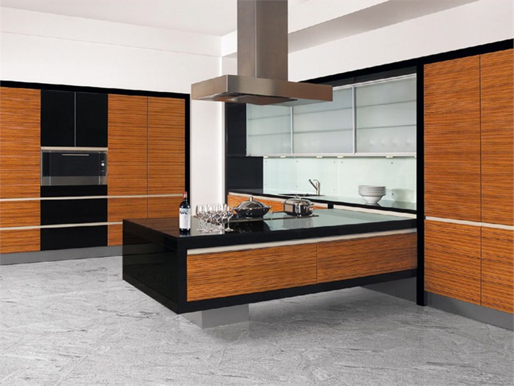 Zebrano Kitchen Cabinets