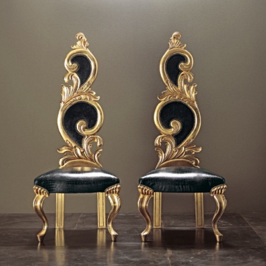 Chair with carved back Barocchina Big