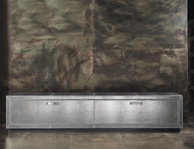 A snack bar with leather upholstery Dakota - Rugiano