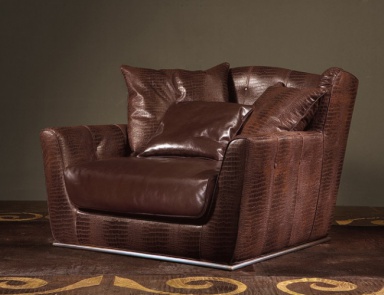 Armchair with leather upholstery Amelia – Rugiano