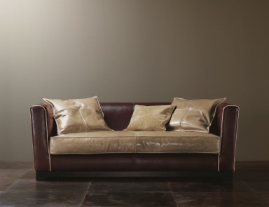 Double and triple sofa with leather upholstery Rotari – Rugiano