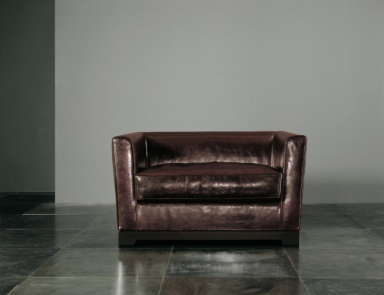Armchair with leather upholstery Rotari – Rugiano