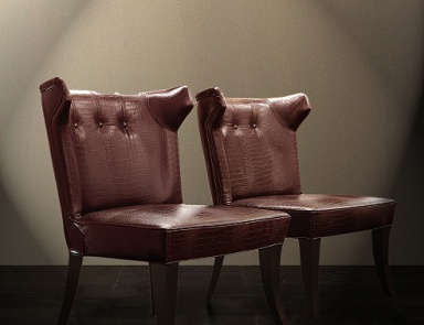Armchair with leather upholstery Guenda – Rugiano