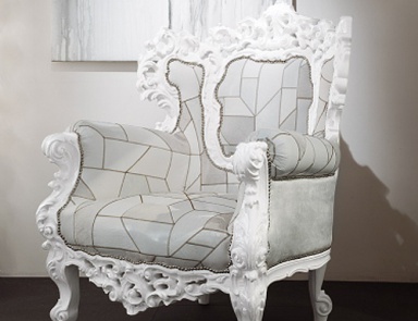 Armchair with leather upholstery Barocca – Rugiano